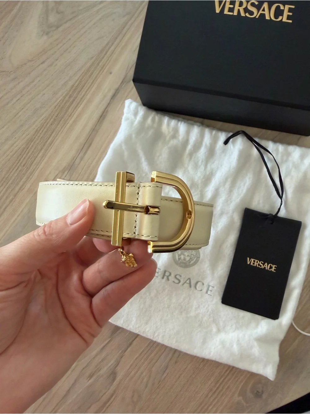 Versace Medusa Charm Leather belt 3 cm
